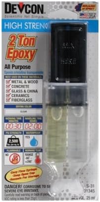 Devcon Epoxy Wood, Concrete, Ceramic Clear Bottle, Tube 25 Ml