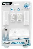Wii - Dual Charger Ladestation inkl. Akkus und Batteriefachdeckel - 