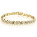 2.00 Carat. 14K Yellow Gold Diamond Flexible "S" Tennis Bangle - 7"