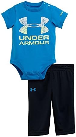 Under Armour Babys Newborn Topo Logo Set, Electric Blue, 6-9 Months