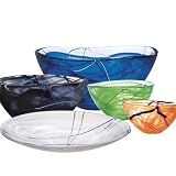 Kosta Boda Blue Contrast Bowl, 13 3/4'