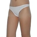 Ladies Sexy Hipster Stretch Brief Thong Panties Underwear / Knickers - White