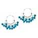 Sterling Silver Bali Chandelier earrings with Turquoise beads