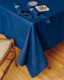 Williams-Sonoma WS Hemstitched Linen Tablecloth, Navy, 70 x 126