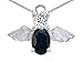 2.10 cttw 14k White Gold Plated 925 Silver Angel 2.10 cttw 14k White Gold Plated 925 Silver Angel