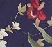 Cattleya Orchid - Hawaiian Capri Pants in Navy Blue & Burgundy