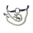 Fetish Fantasy O-ring Gag With Nipple Clamps, Black