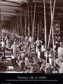 411TEMWNCAL Factory Life Places Poster Print, 18x24