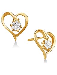 14K White Gold Channel Invisible Set Round Diamond Flower Stud Earrings with Screw Back Closure - (Height = 11mm ; Width = 11mm) - (.15 cttw)