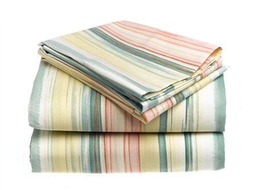 DKNY Multi Stripe Flat Sheets, Yellow