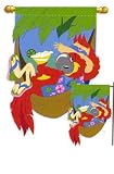Garden Flag: Parrot in Hammock 13