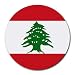 Lebanon Flag Round Mouse Pad