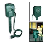 Westinghouse 3-Outlet Digital Photocell Power Station Ground Stake With 10 Foot Cord