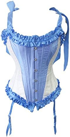 Franato Women's Halter Corsets Medium Blue