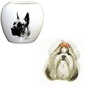 Full Color Shih Tzu Pillow Vase, Porcelain by Rosalinde (4')