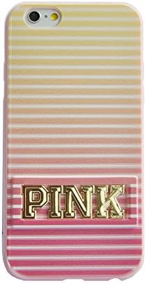 SuperBZ Apple iPhone 6S/6 4.7in normal Replacement Victoria Secret TPU Case Cover with Stand -Gradient Stripe(Not for iPhone 6s/6 plus 5.5")