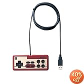 バッファローコクヨサプライ BUFFALO USB接続 8ボタンゲームパッド デジタル 連射機能付 ファミコン風 レッド BGCFC801RDA