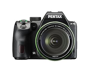 Pentax K-70 Weather-Sealed DSLR Camera with 18-135mm Lens (Black)
