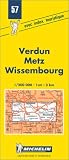 Carte routière : Verdun - Metz - Wissembourg, 57, 1/200000