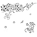 LiveGallery Removable Black Vinyl Flowers Wall Decals DIY Flower Vines and Butterfly Wall Stickers Decor Peel Stick Art Decoration for Teens Room Baby Girls Bedroom Living Room Home Wall Corner