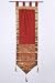 Luxurious Wall Runner with Tab Tops and Tassels - Rust