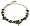 Pilgrim Damen-Armband Blumen vergoldet schwarz 20cm 349-902