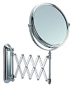 Chrome extending shaving/makeup mirror.