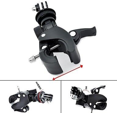 YZC Fast Clip Release Bike Handbar Mount Dia 17-35MM Bar + Tripod Mount Adapter + Long Screw with Cap for GoPro HERO