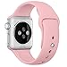 Apple Watch Band - FanTEK Soft Silicone Sport Style Replacement iWatch Strap for Apple Wrist Watch 38mm Models S/M Size (Vintage Rose)