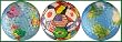 World Collection Golf Balls - Globe / International Flags / Earth