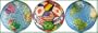 World Collection Golf Balls - Globe / International Flags / Earth