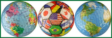 World Collection Globe / International Flags / Earth Golf Ball Gift Set