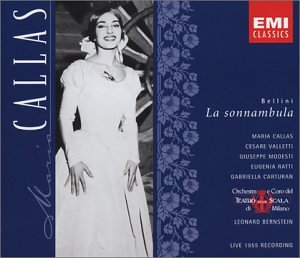 CD-Charts  Music : Bellini: La Sonnambula (complete opera live 1955) with Maria Callas, Giuseppe Modesti, Leonard Bernstein, Chorus & Orchestra of La Scala, Milan