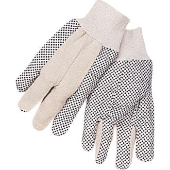 Best Price Black Stallion 1118 8oz. Cotton Canvas Industrial Gloves with Gripping Dots - Large