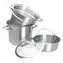 Calphalon Contemporary Stainless 8-Quart Pot with Glass Lid and 2 Inserts