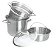 Kitchen & Housewares : Calphalon Contemporary Stainless 8-Quart Pot with Glass Lid and 2 Inserts