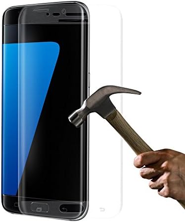 JUNCHI Samsung Galaxy S7 Edge Glass Screen Protector,Full Screen 3D Curved Tempered Glass Screen Protector for Samsung Galaxy S7 Edge(Translucent)