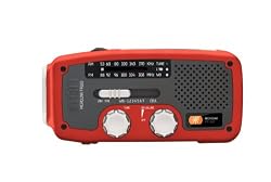 Et&oacute;n FR160R Microlink Self-Powered AM/FM/NOAA Weather Radio with Flashlight, Solar Power and Cell Phone Charger (Red)
