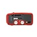 Et�n FR160R Microlink Self-Powered AM/FM/NOAA Weather Radio with Flashlight, Solar Power and Cell Phone Charger (Red)