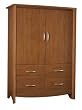 Armoire With 4 Drawers In Ark Alder Finish By Ameriwood Furniture