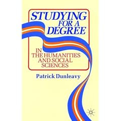 Studying for a Degree: In the Humanities and Social Sciences