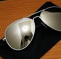 New (Unisex Mens Ladies) Silver/Mirror Aviator Sunglasses