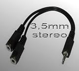 3,5mm Stereo Y-Kabel Splitter Klinken Adapter z.B. iPhone 3G 3-G  KEIN 4pol Spezial Kabel Standard Y-Kabel !