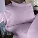 Stripes Lilac 300 Thread Count Full/Queen Duvet Cover Set 100 % Egyptian Cotton 3pc comforter cover set button enclosure By sheetsnthings