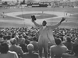 Enthusiastic Fan Cheering in Stands During Cuban Baseball Game Photographic Poster Print by Mark Kauffman, 40x30