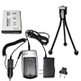 HQRP Battery and Battery Charger for Canon Powershot SD700 IS, SD790 IS, SD850 IS, SD870 IS Black, SD880 IS Replacement plus HQRP Mini Tripod