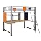 Teen Trend Full Loft Study Bunk 80-1/4" x 58" x 72-1/2"H