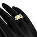 YiLinger Exquisite Men Jewelry Gold Plated Square White Cubic Zirconia Wide Band Rings Size 10