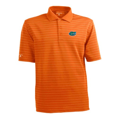 NCAA Men's Florida Gators Elevate Desert Dry Lite Polo (Mango/White, Medium)