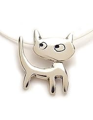 Catitude Sterling Silver Charm Necklace